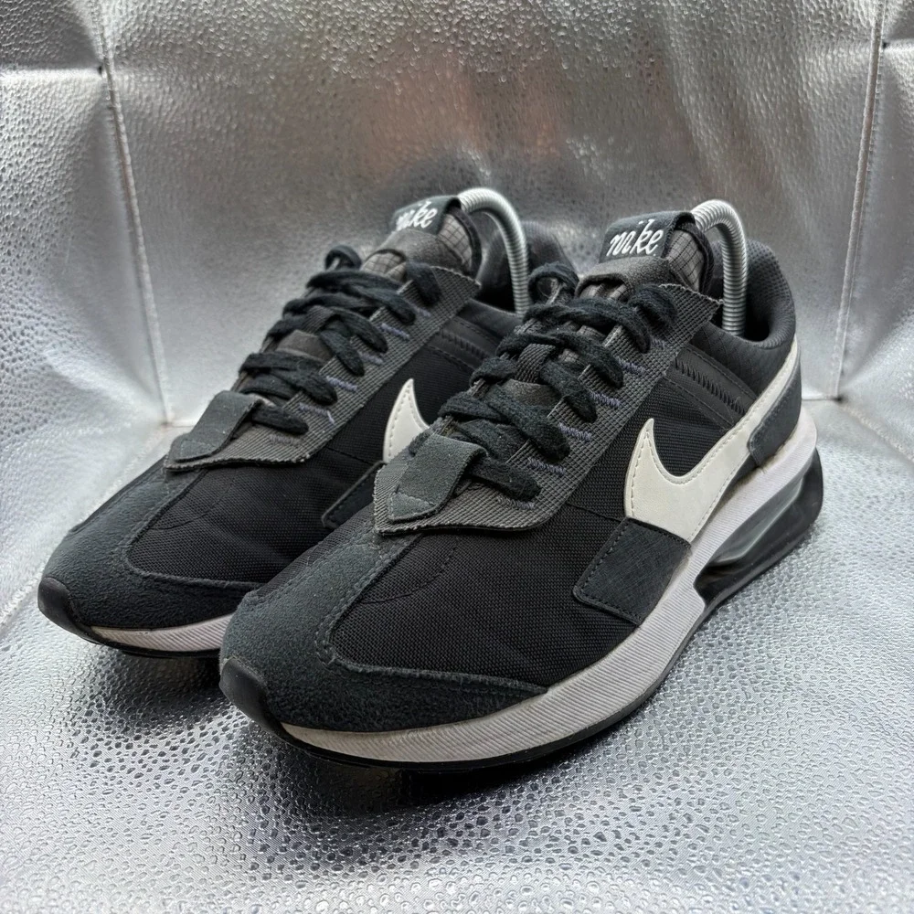 Size 7 Nike Air‎ Max Pre-Day Black Mens Lace-Up Comfort Running Shoes DC9402-001